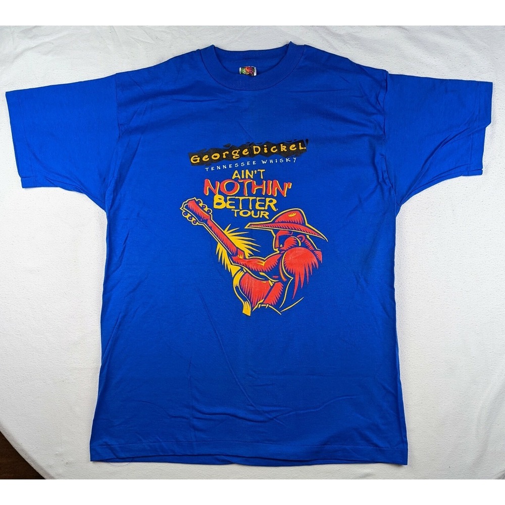 George Dickel VTG 80s TN Whisky Ain't Nothin Better Liquor Single Stitch‎ DS XL